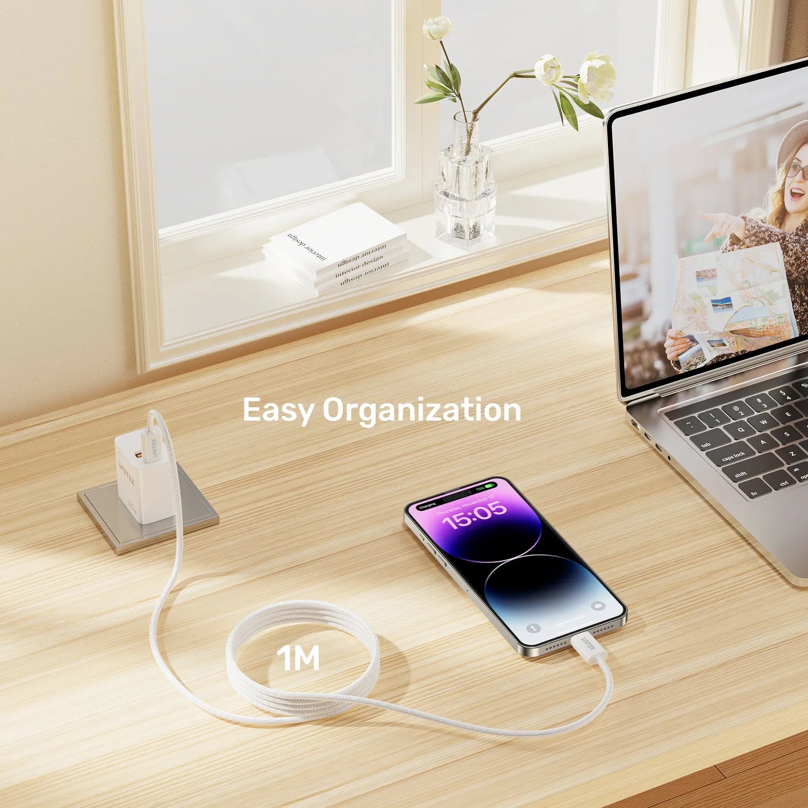Unitek C14141A 100W Magnetic Type-C to Type-C Charging Cable