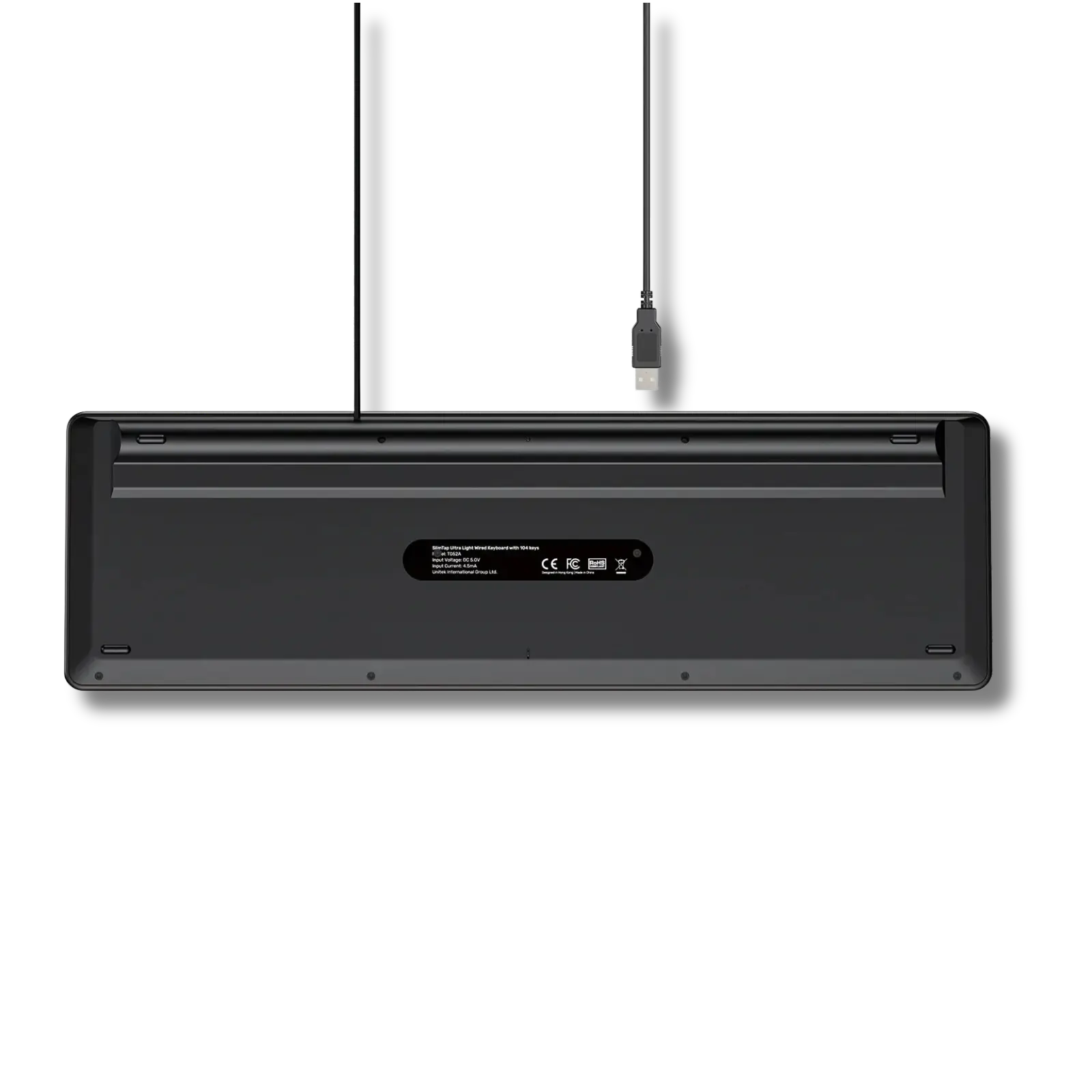 UNITEK SlimTap Ultra-Light Wired 104-Key Full-Size Keyboard with Quiet Scissor Keys - متجر TT Tab للتقنيات الحديثة