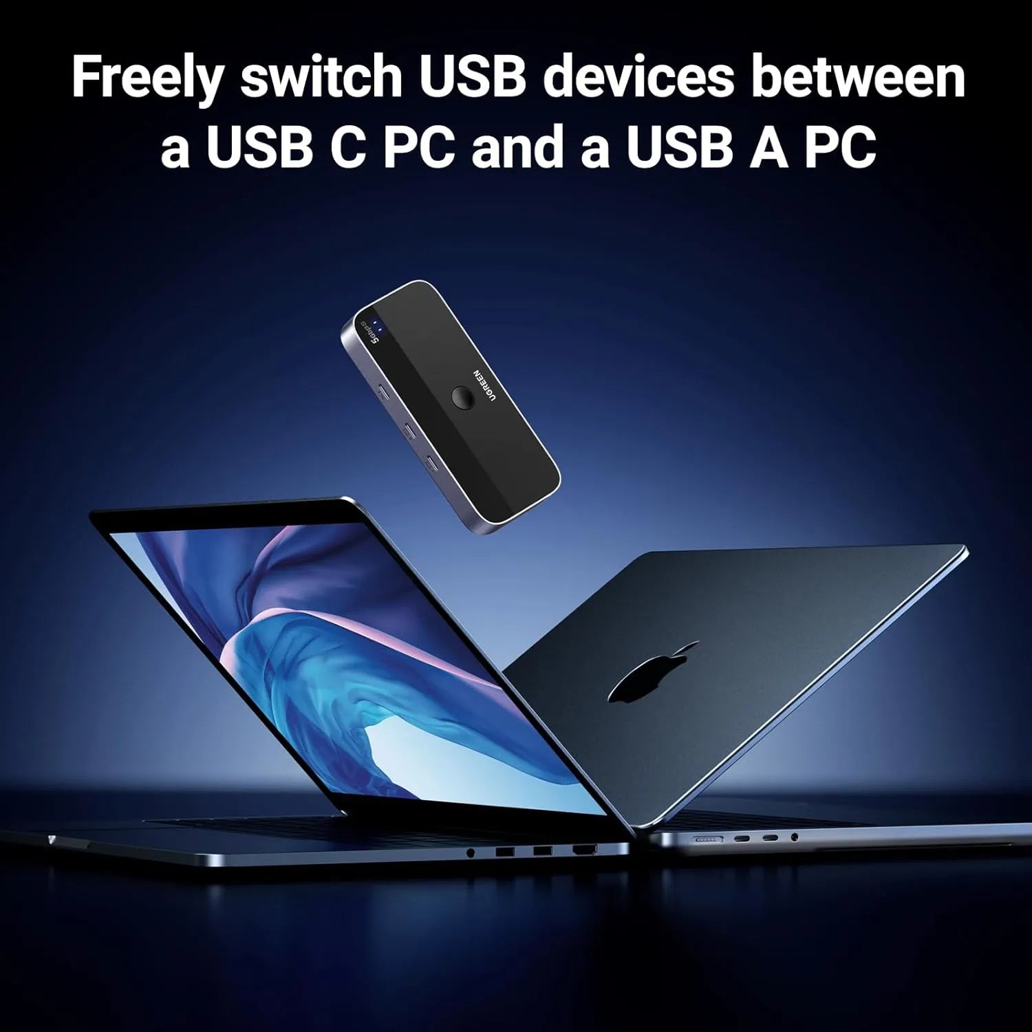 Ugreen 25098 USB 3.0 Sharing Switch 2 in 4 Out with Type-C - للتقنيات الحديثة TT TAB متجر