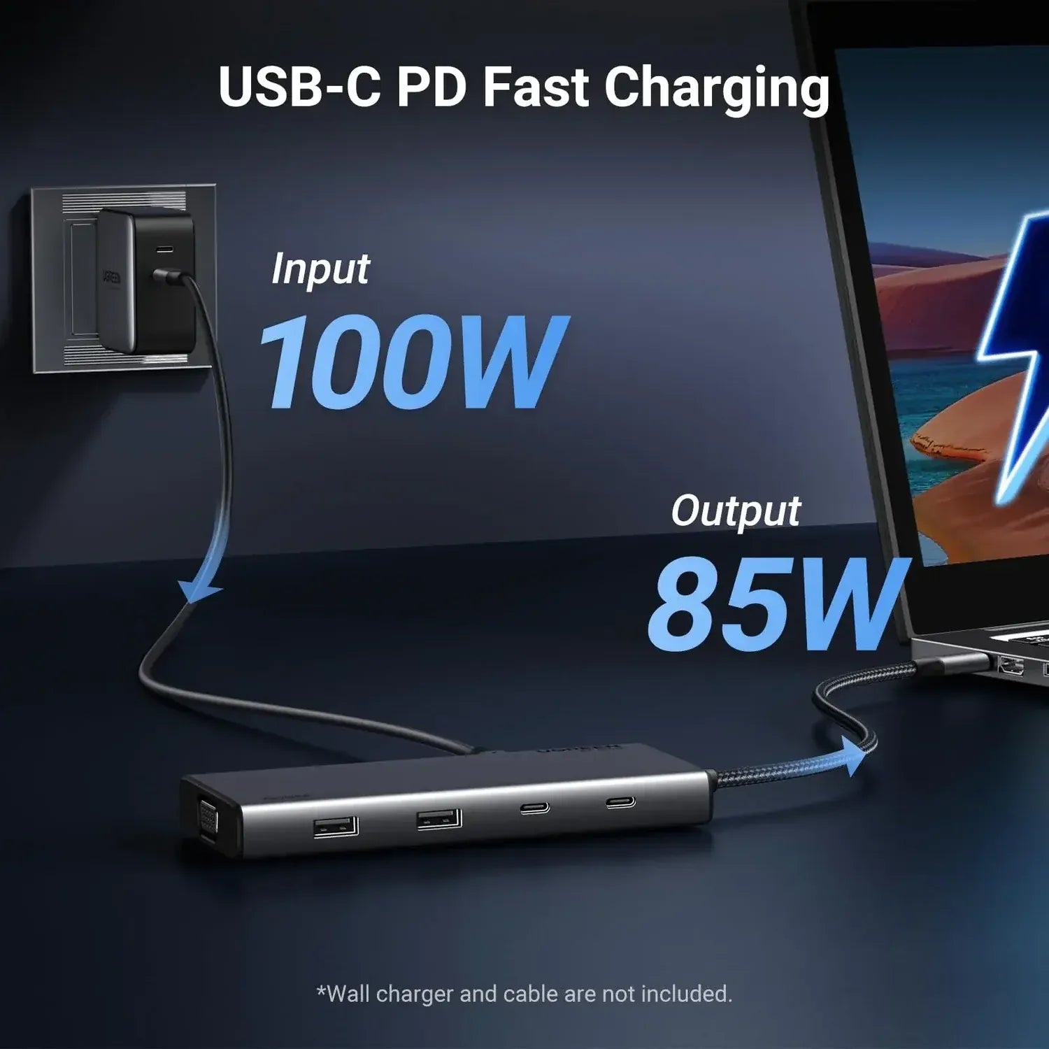 Ugreen 35588 Revodoc 8-in-1 Docking Station Dual Monitor Triple Display 2 HDMI and VGA - متجر TT Tab للتقنيات الحديثة