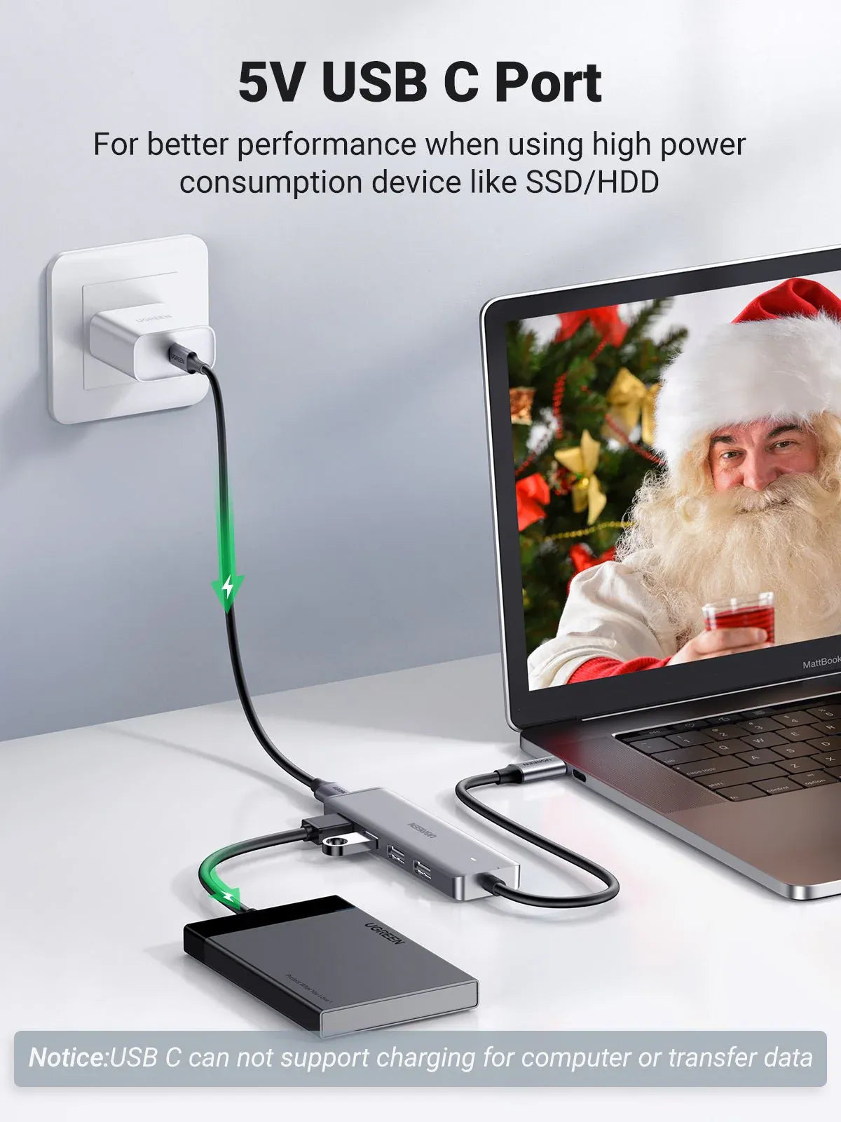 Ugreen 70336 4-Ports USB-C Hub - متجر TT Tab للتقنيات الحديثة