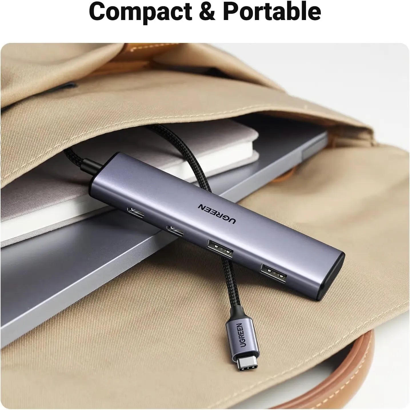 UGREEN CM473 15395 USB-C HUB 4-Port - متجر TT Tab للتقنيات الحديثة