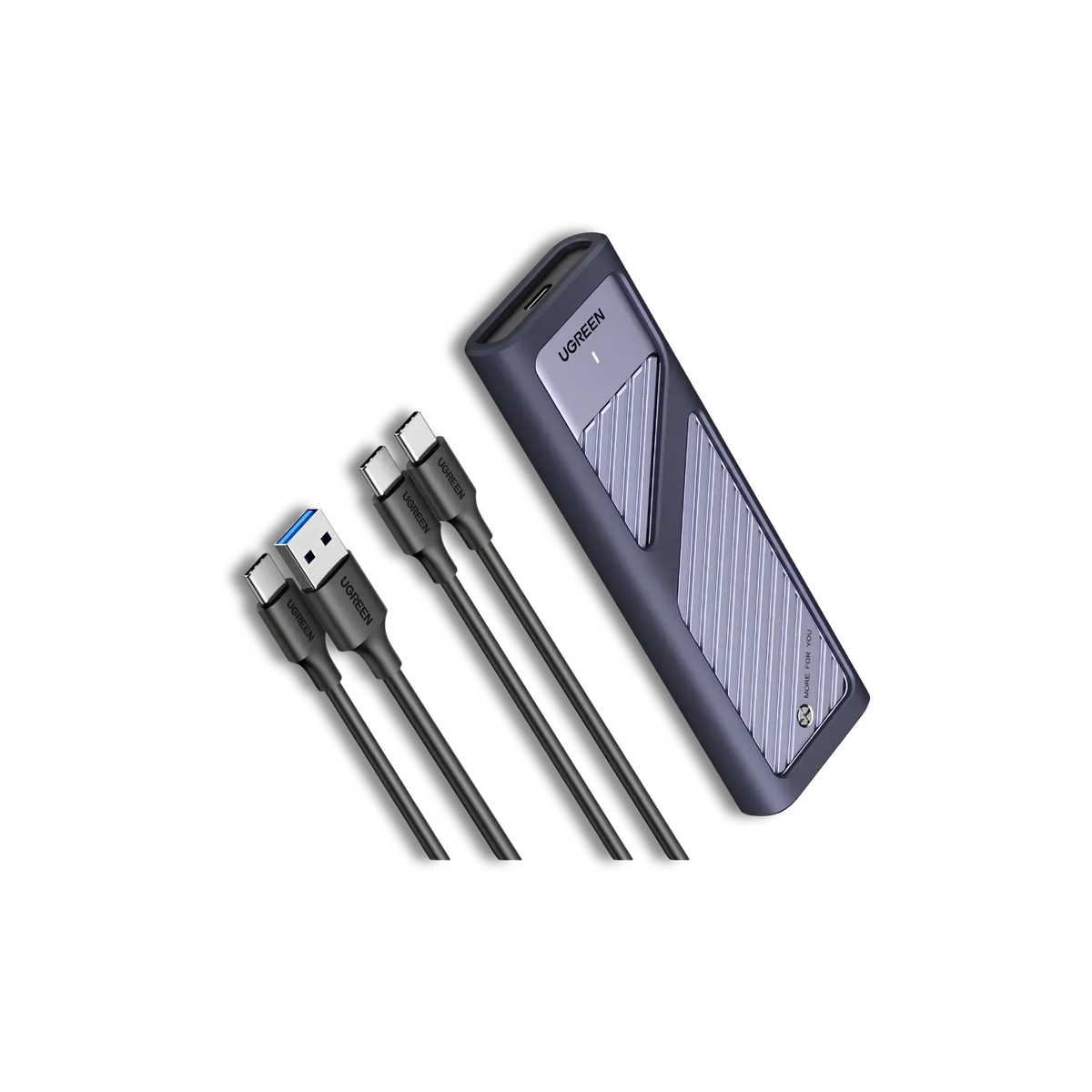 Ugreen CM559 90408 M.2 NVMe/SATA SSD Enclosure 10Gbps with Aluminum Heatsink Cover - متجر TT Tab للتقنيات الحديثة