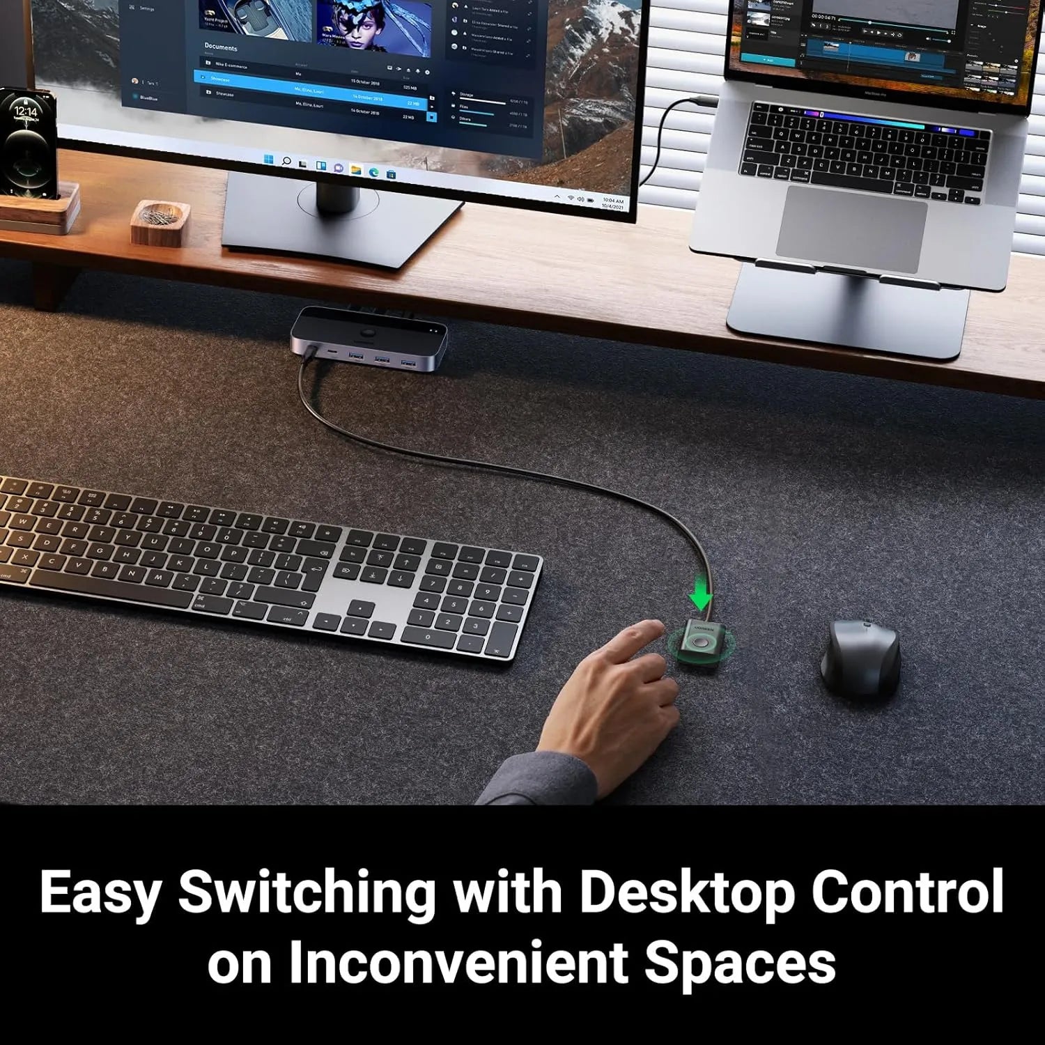 Ugreen CM662 15705 USB 3.0 Sharing Switch 2 in 4 Out Type-A Cable - متجر TT Tab للتقنيات الحديثة