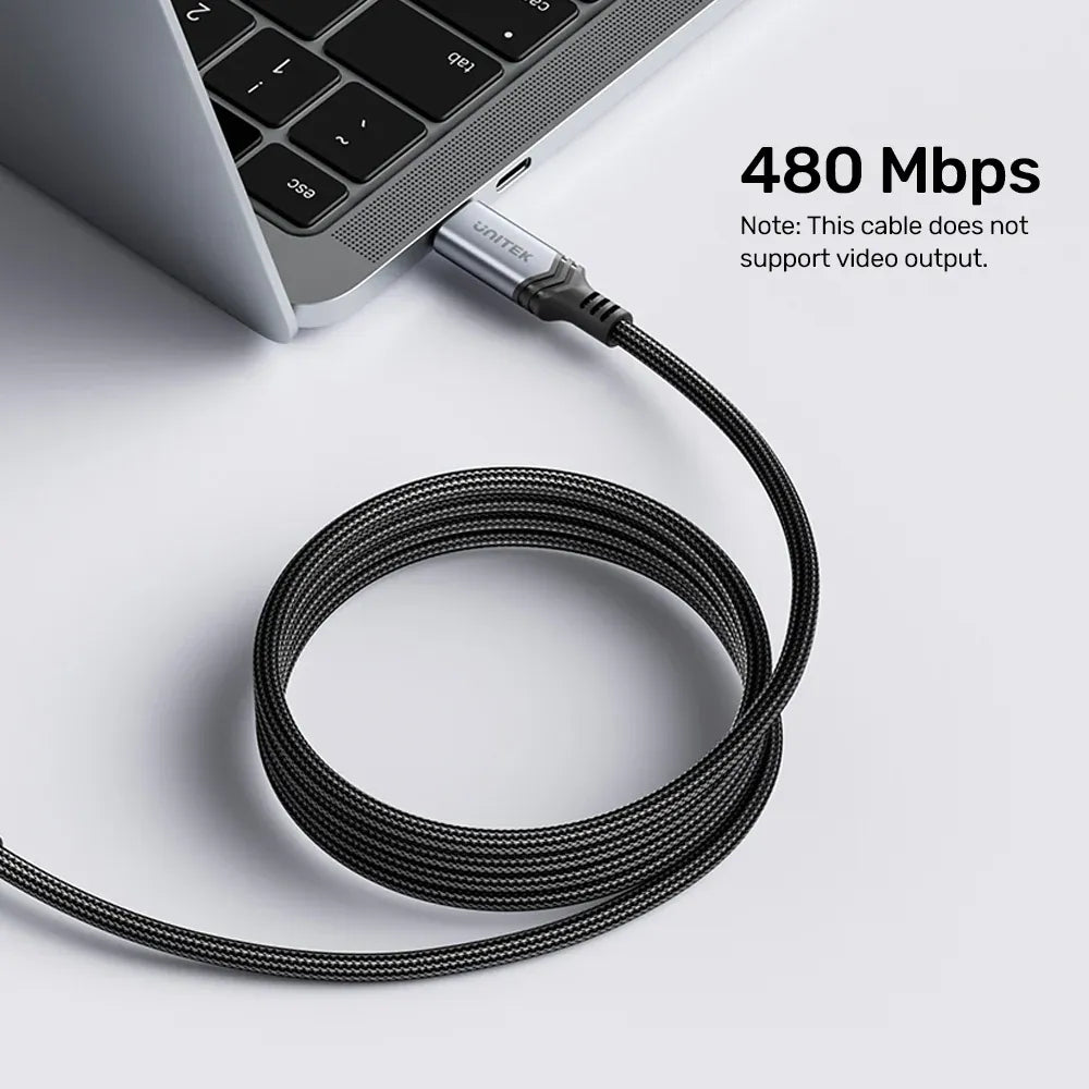 Unitek C14110GY-2M Type-C to Type-C Power Delivery 3.1 Charging Cable 240W - للتقنيات الحديثة TT TAB متجر