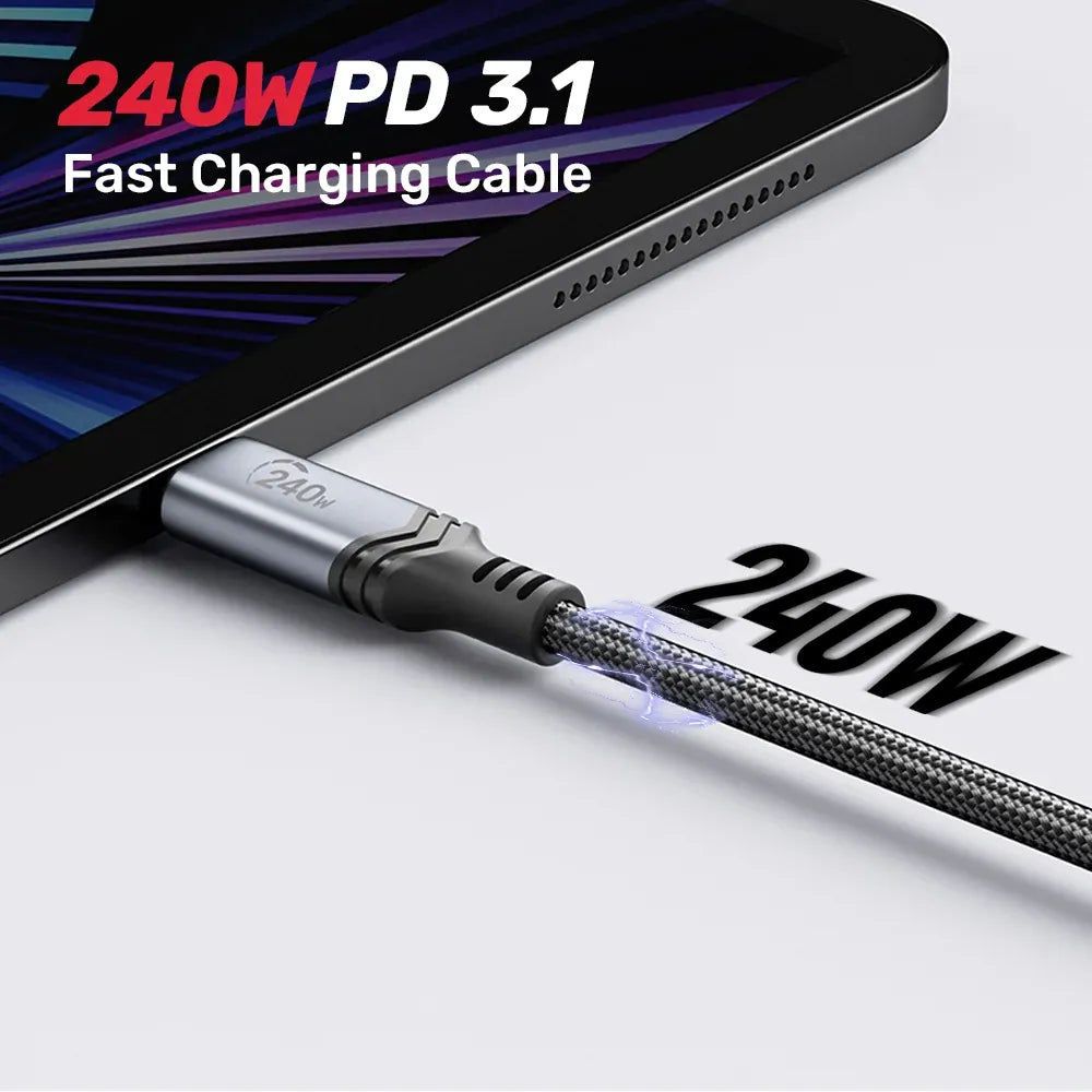 Unitek C14110GY-2M Type-C to Type-C Power Delivery 3.1 Charging Cable 240W - للتقنيات الحديثة TT TAB متجر