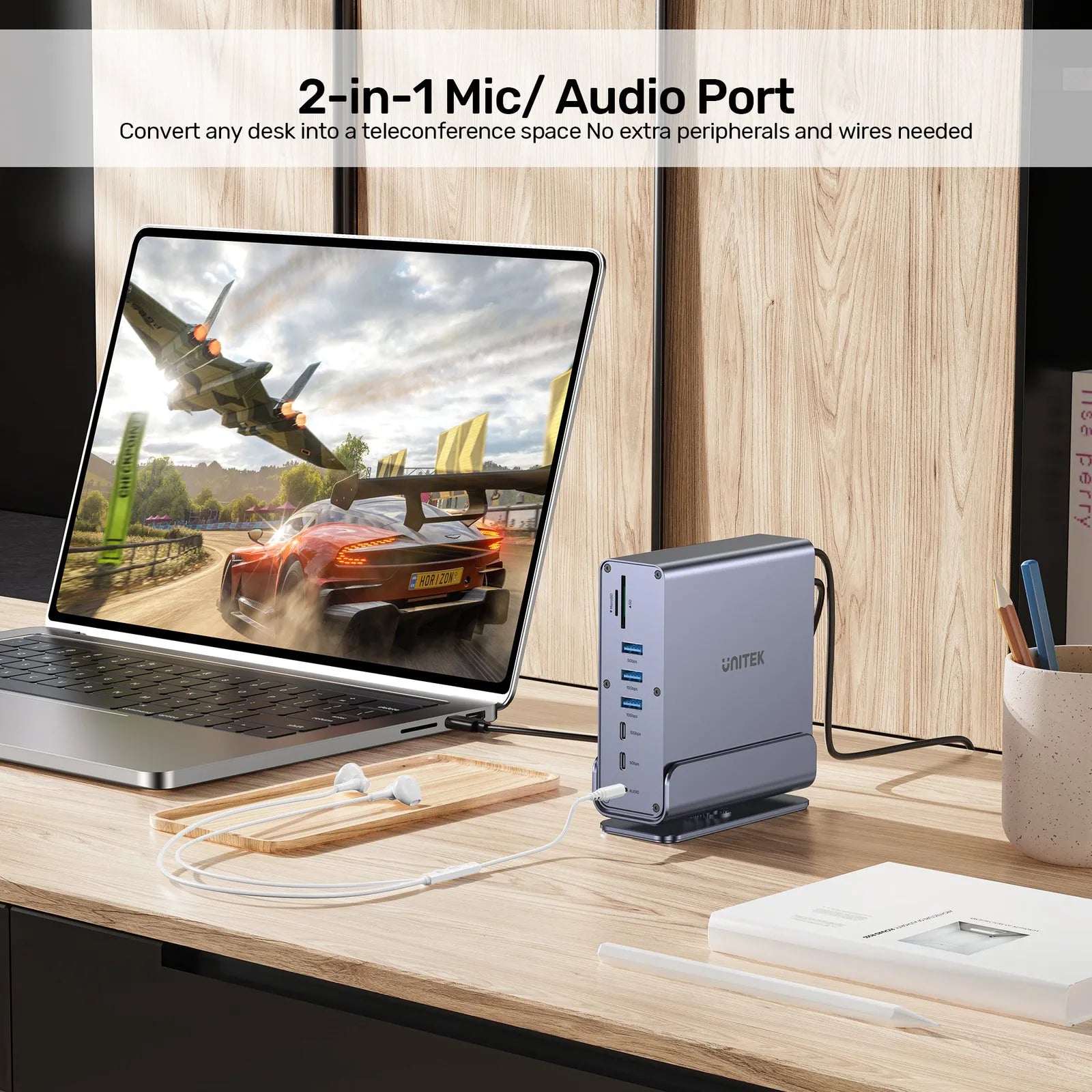 Unitek D1135AGY01 Universal DisplayLink Triple 4K Docking Station 15x1