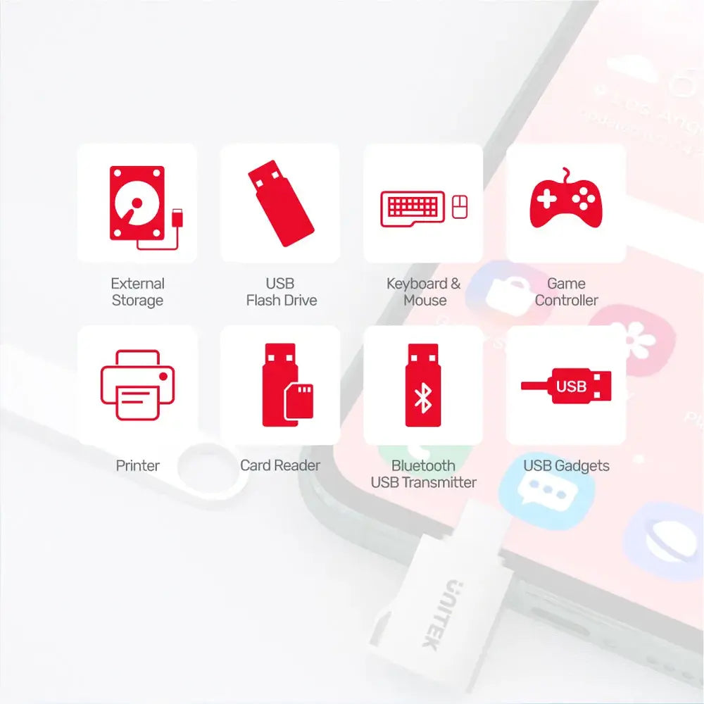 Unitek A1025GNI USB-A to USB-C OTG Adapter - للتقنيات الحديثة TT TAB متجر