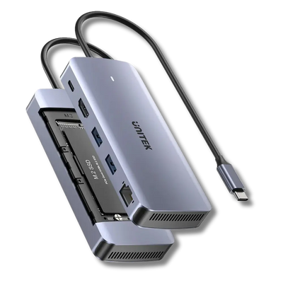 Unitek D1120A01 6-in-1 USB-C Hub with M.2 SSD Enclosure