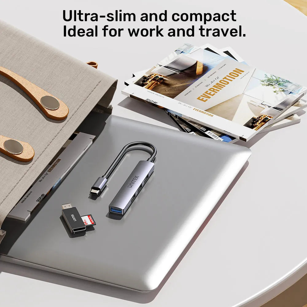 Unitek H1208B 4-in-1 USB-C Hub - متجر TT Tab للتقنيات الحديثة