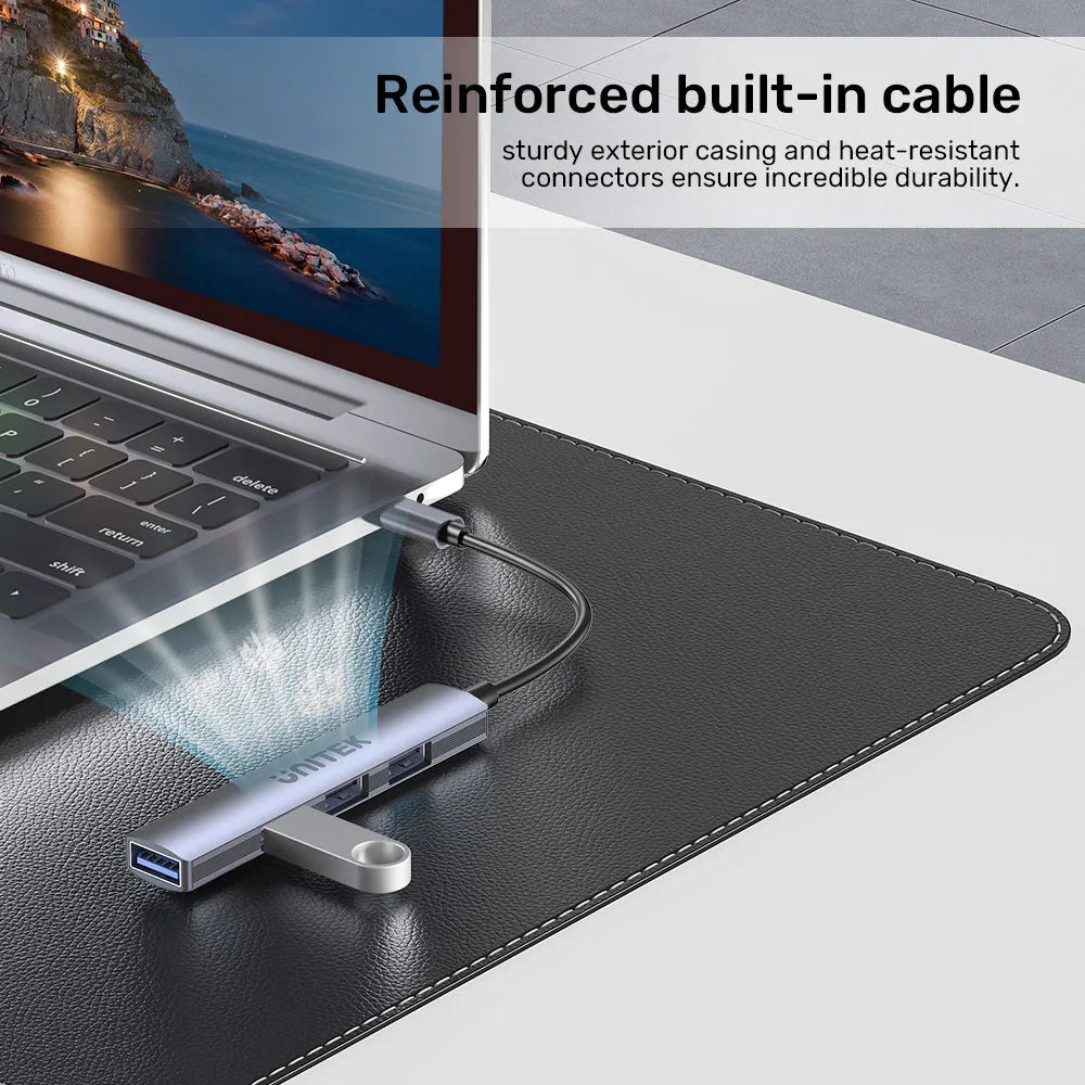 Unitek H1208B 4-in-1 USB-C Hub - متجر TT Tab للتقنيات الحديثة