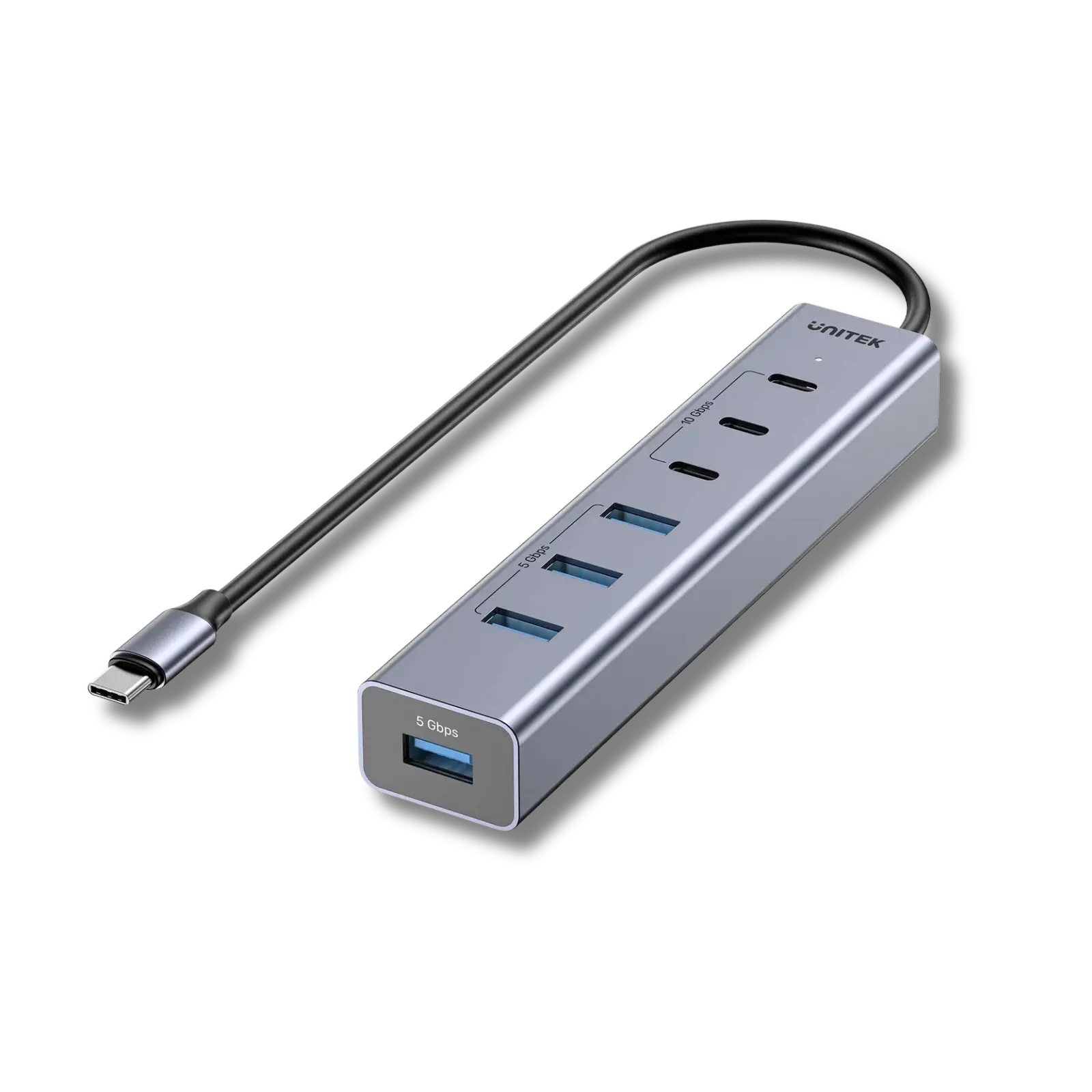 Unitek H1335AGY01 uHUB S7+ 7-in-1 USB-C Hub With 3 USB-C 10Gbps Power Adapter - متجر TT Tab للتقنيات الحديثة