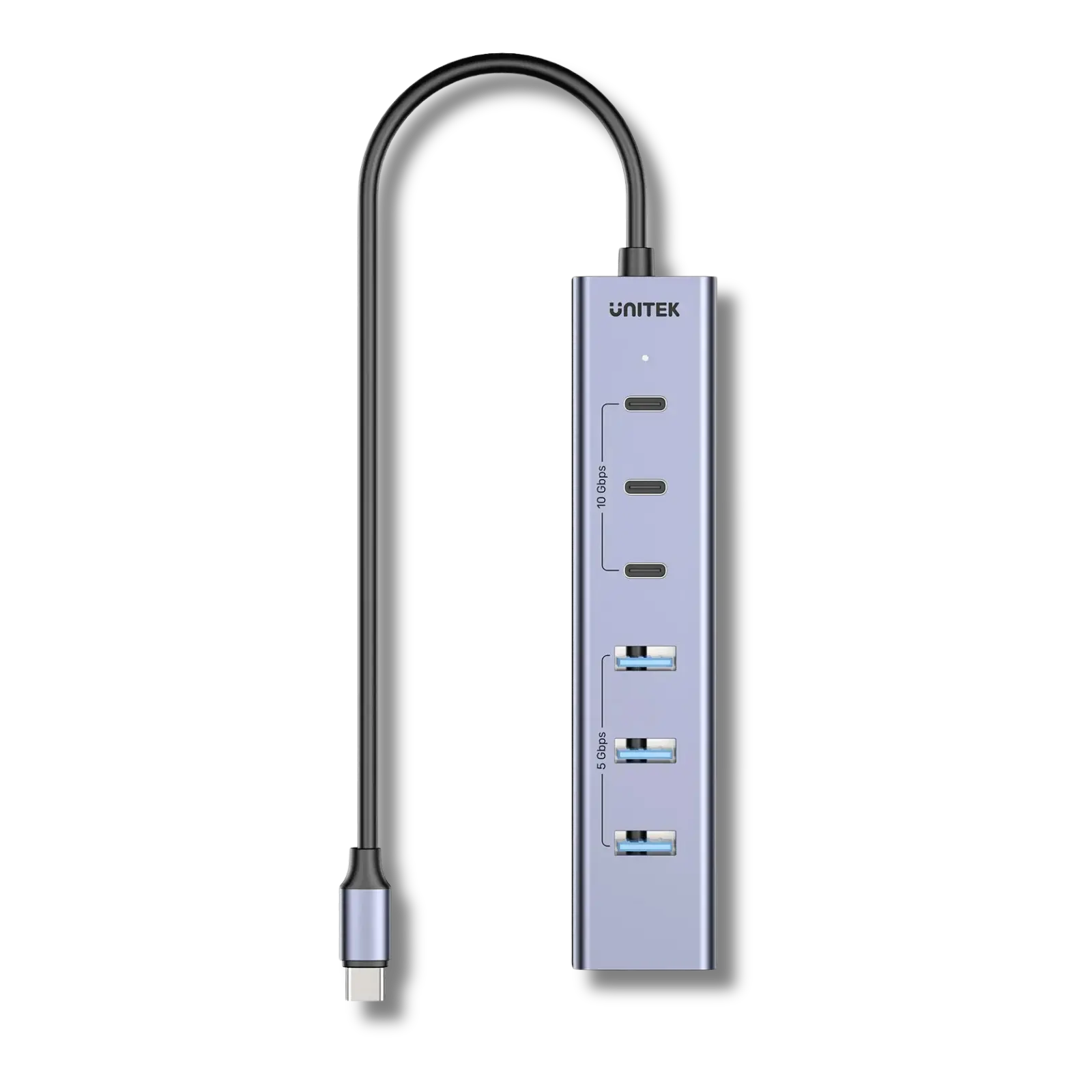 Unitek H1335AGY01 uHUB S7+ 7-in-1 USB-C Hub With 3 USB-C 10Gbps Power Adapter - متجر TT Tab للتقنيات الحديثة