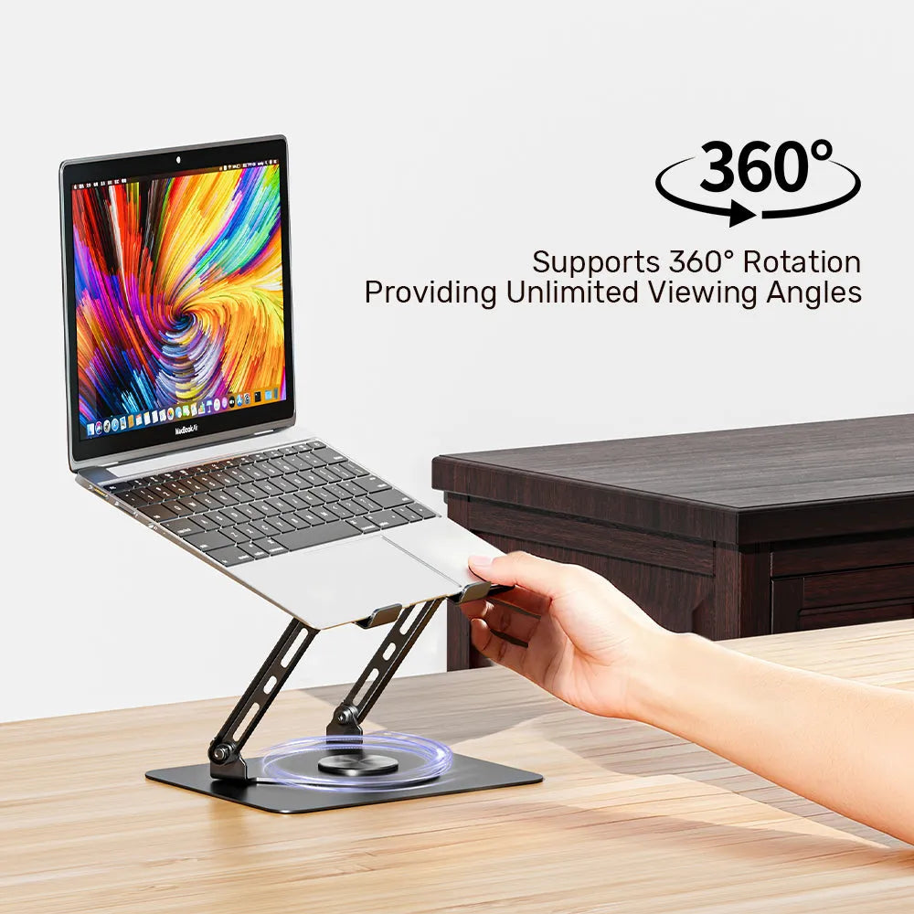 Unitek OT1098AGY01 Adjustable Laptop Stand with Detachable Cooling Fan - متجر TT Tab للتقنيات الحديثة