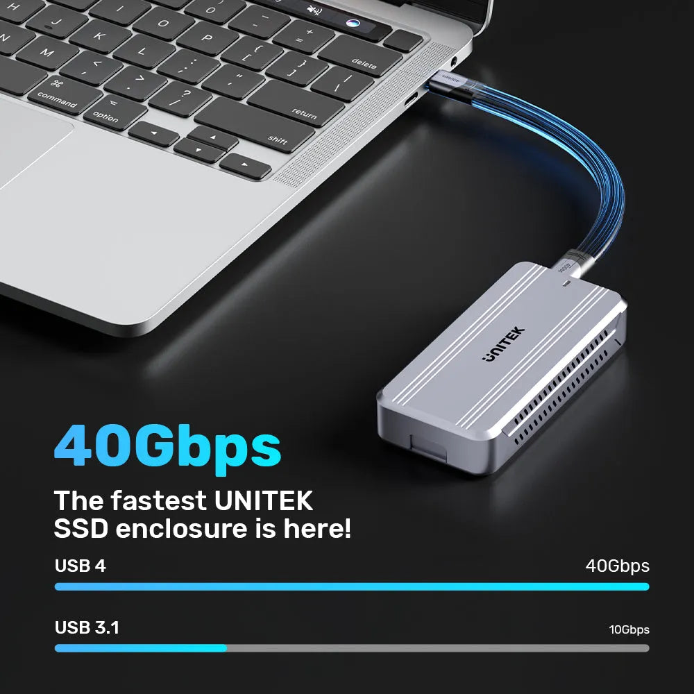 Unitek S1242AGY01 USB4 40Gbps M.2 SSD Enclosure with Cooling Fan - متجر TT Tab للتقنيات الحديثة