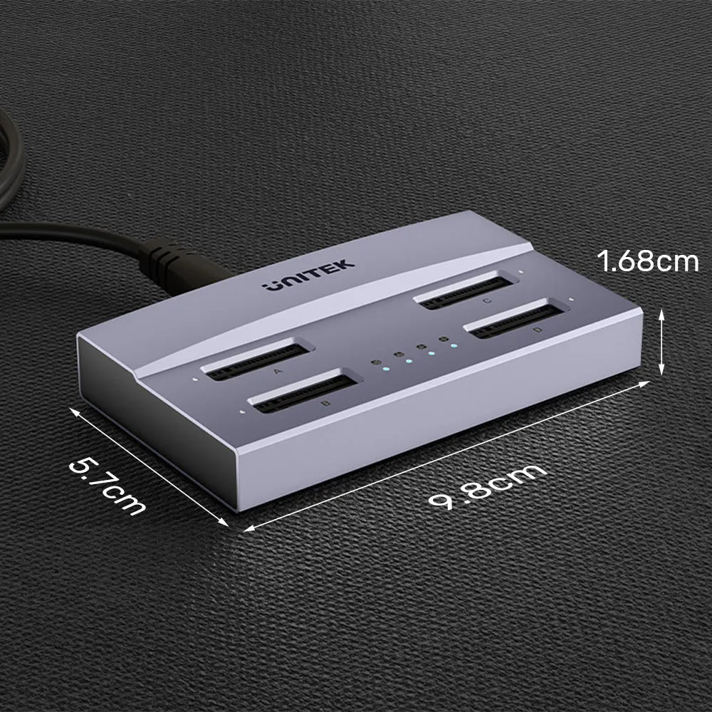 Unitek S1243BGY01 USB4 4-Bay M.2 SSD Docking Station Support Offline Clone - متجر TT Tab للتقنيات الحديثة