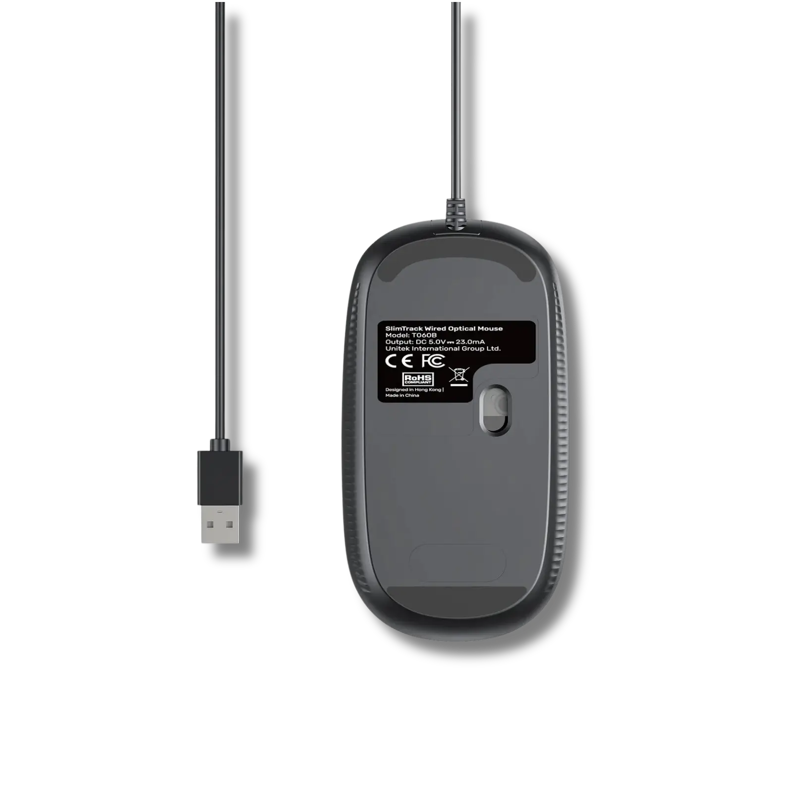 Unitek SlimTrack Wired Optical Mouse with Quiet Clicks - متجر TT Tab للتقنيات الحديثة