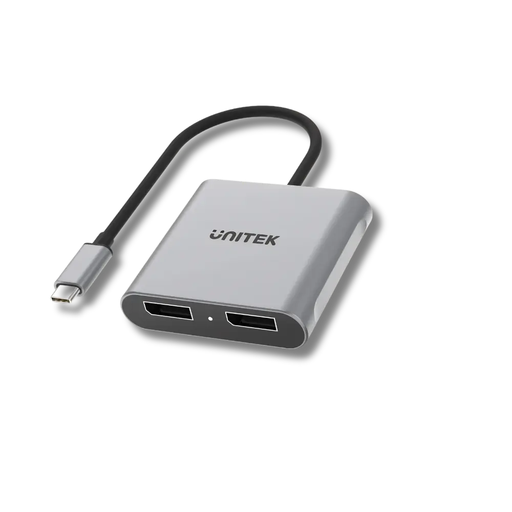 Unitek V1404A USB-C to Dual DisplayPort Adapter - متجر TT Tab للتقنيات الحديثة