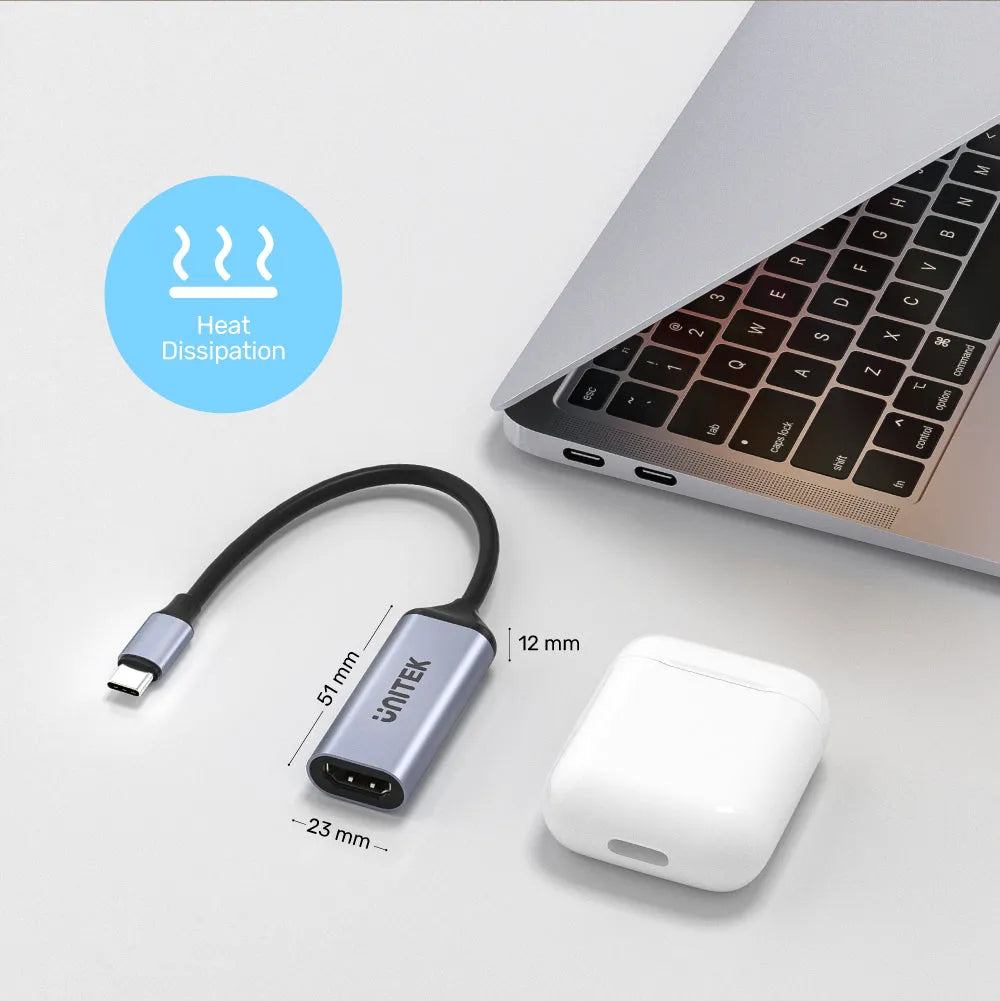 Unitek V1416B 8K USB-C to HDMI 2.1 Adapter With HDCP2.3 - متجر TT Tab للتقنيات الحديثة