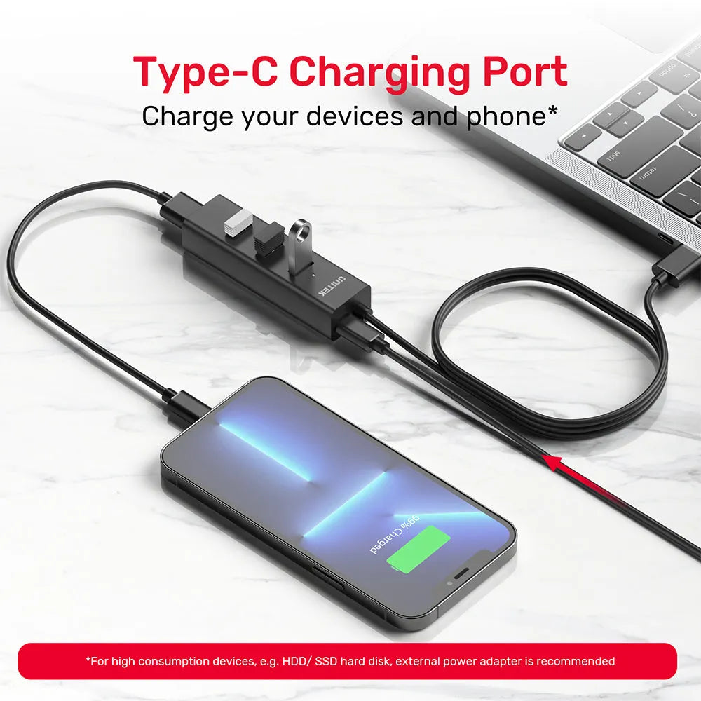 Unitek Y-3089V01 4-in-1 USB-A 5Gbps Hub - متجر TT Tab للتقنيات الحديثة