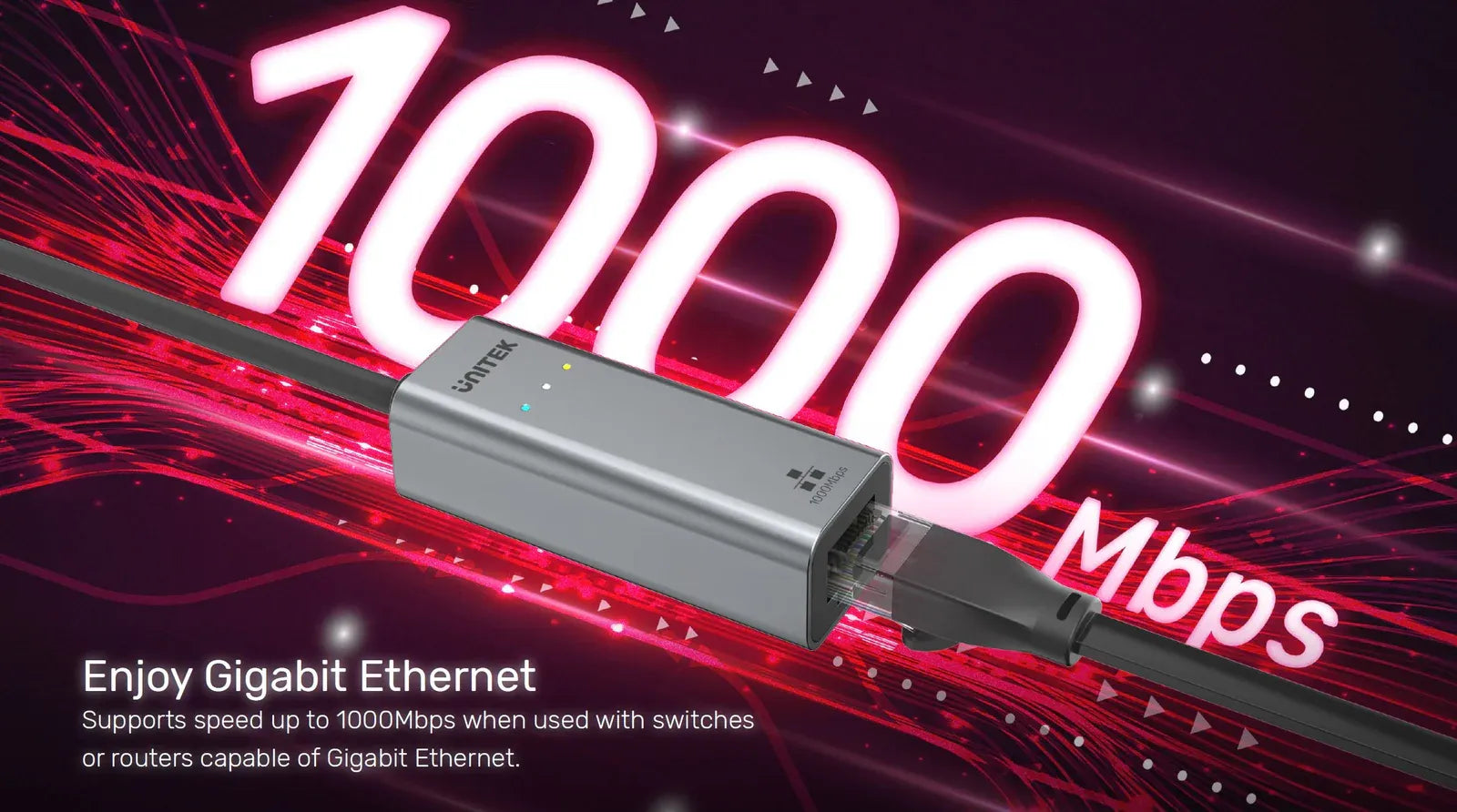 Unitek Y-3465A USB-C/A to Gigabit Ethernet Adapter - متجر TT Tab للتقنيات الحديثة