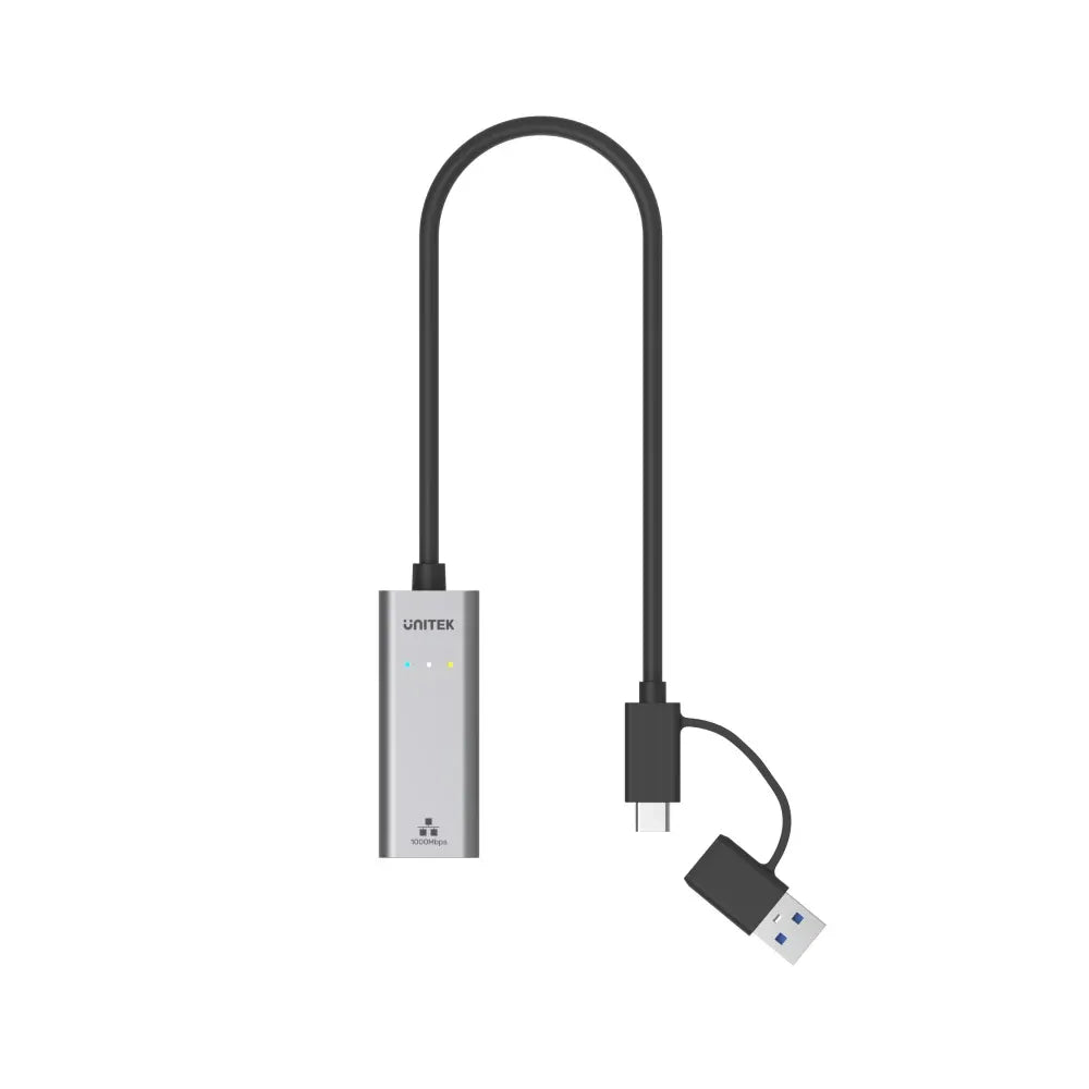 Unitek Y-3465A USB-C/A to Gigabit Ethernet Adapter - متجر TT Tab للتقنيات الحديثة