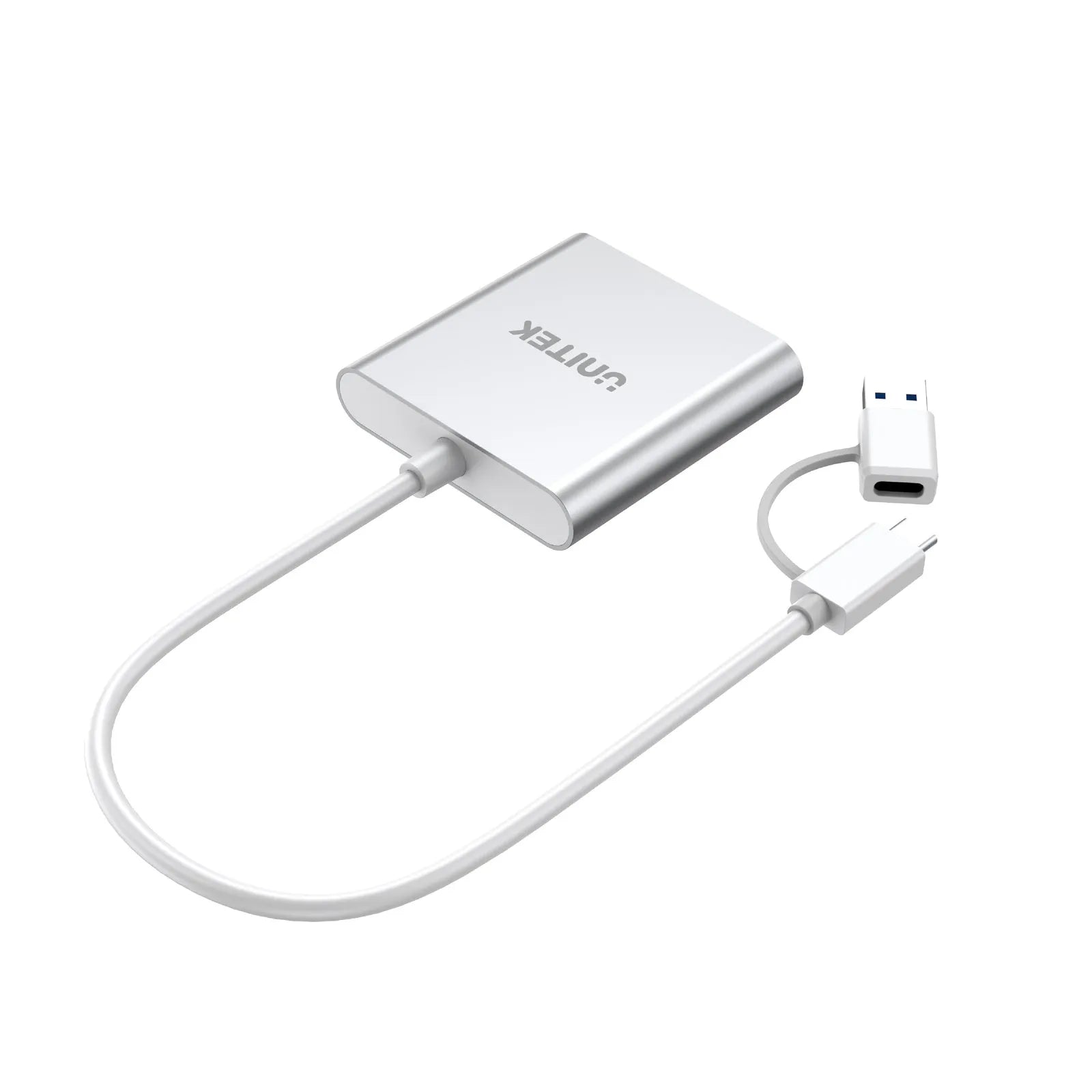 Unitek Y-9313D 3-Ports Card Reader With USB-C/A Adapter - للتقنيات الحديثة TT TAB متجر