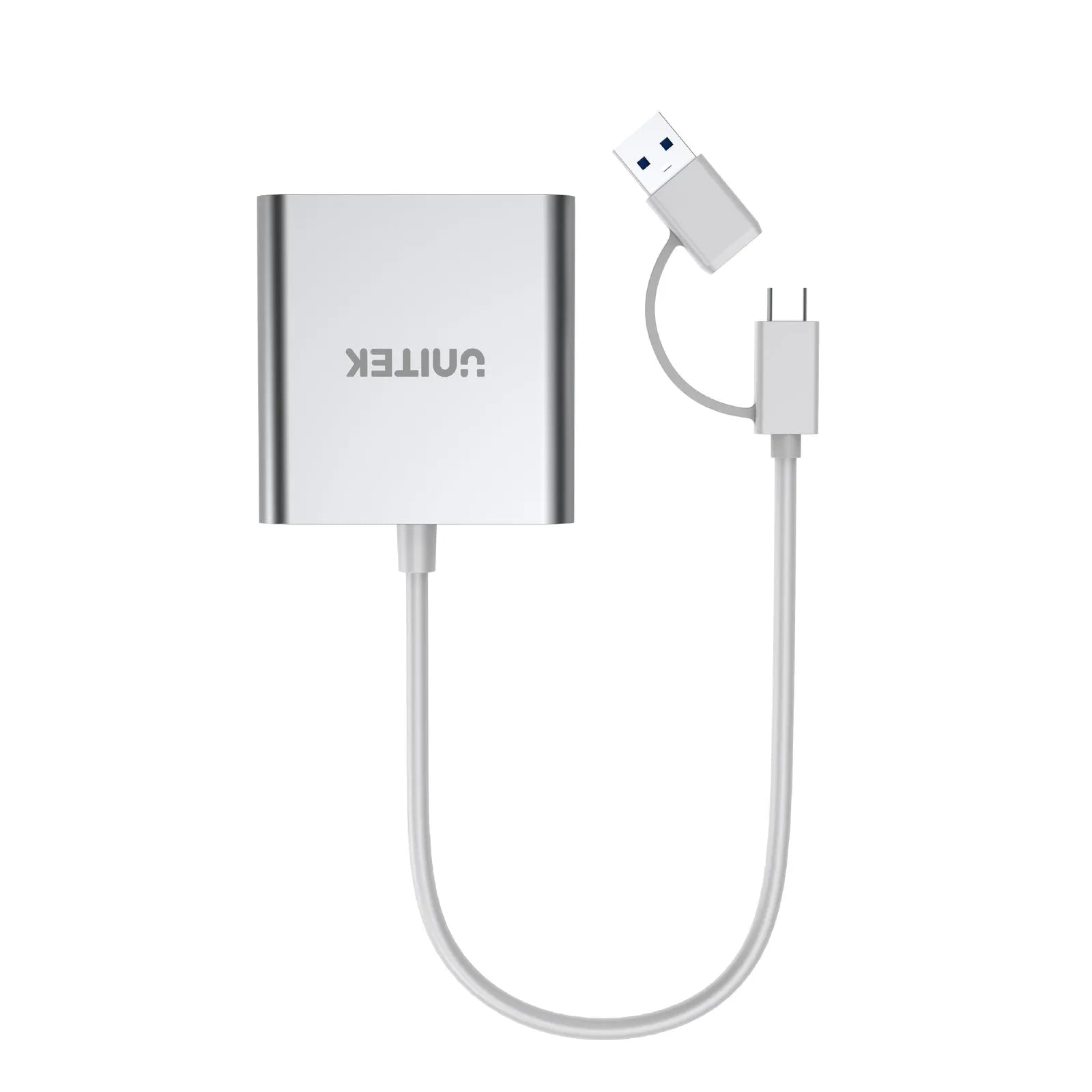 Unitek Y-9313D 3-Ports Card Reader With USB-C/A Adapter