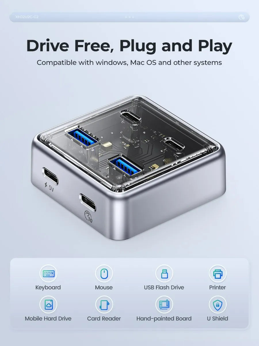 Orico XHJ2U2C-G2-10 USB HUB Type-C 10Gbps