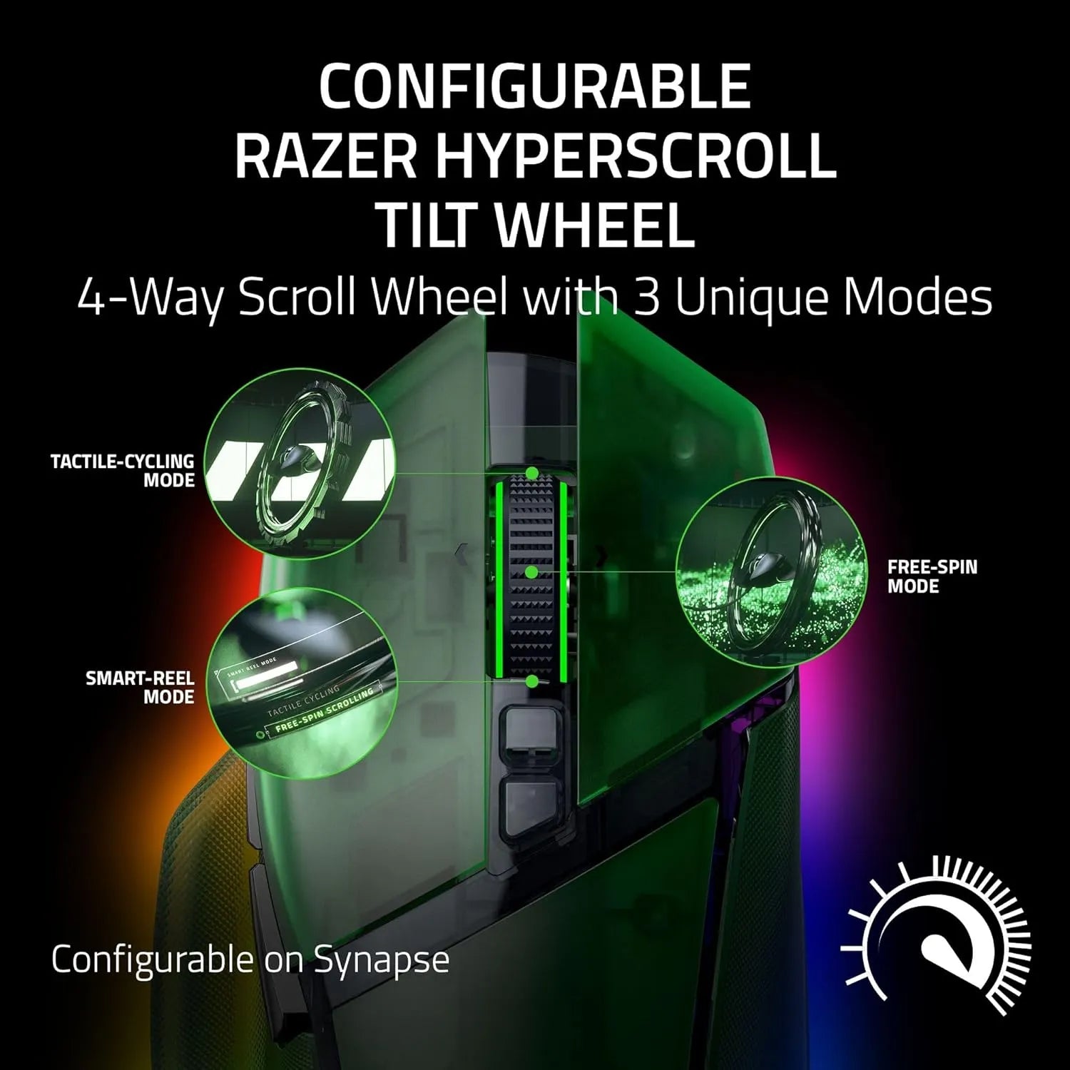 Razer Basilisk V3 Pro 35K Wireless Gaming Mouse with 11 Programmable Buttons and Tri-Mode Connection - متجر TT Tab للتقنيات الحديثة