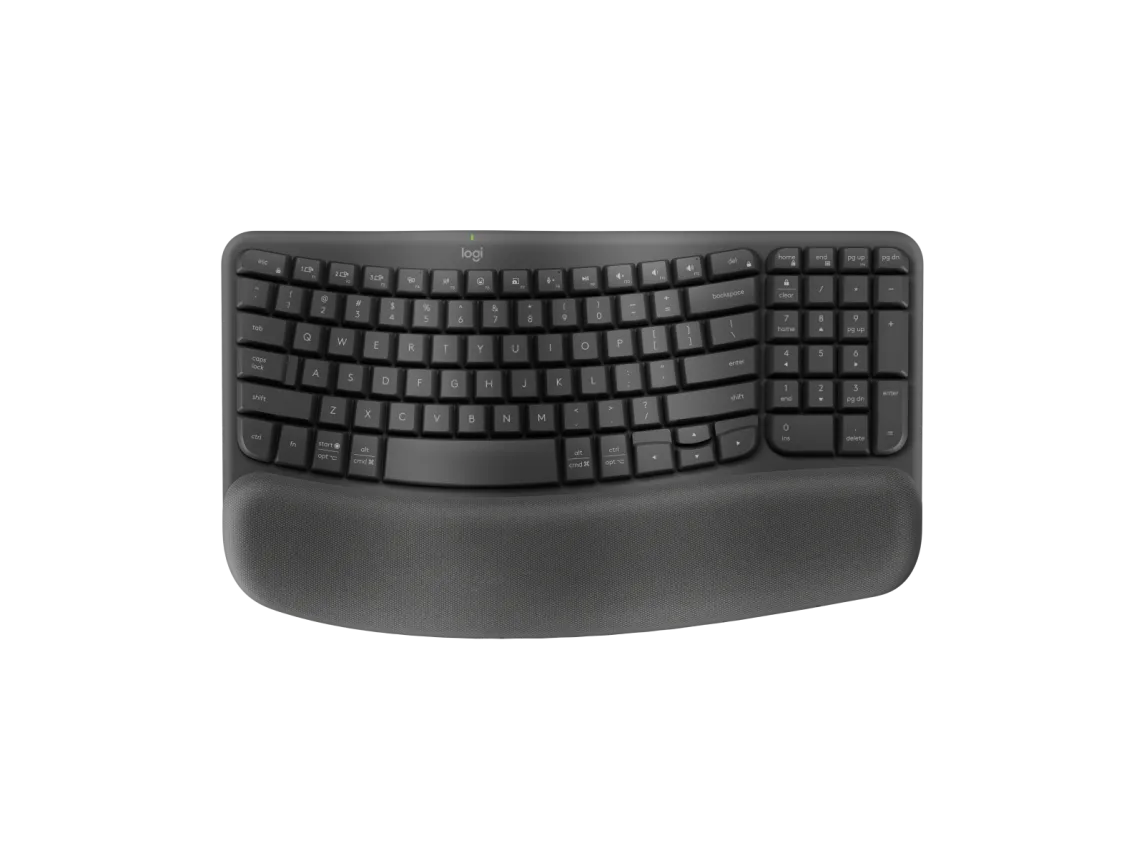 Logitech Wave Keys Wireless + Bluetooth Ergonomic Keyboard